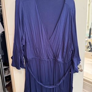 Torrid blue faux wrap top